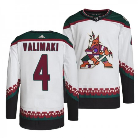 Arizona Coyotes Trikot Juuso Valimaki 4 Adidas Weiss Authentic - Herren